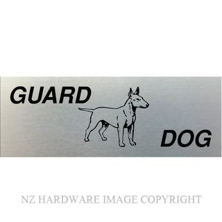 MARKIT GRAPHICS SSS17 GUARD DOG SIGN SA BLACK ON SILVER