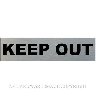 MARKIT GRAPHICS SSS21 KEEP OUT SIGN SA BLACK ON SILVER