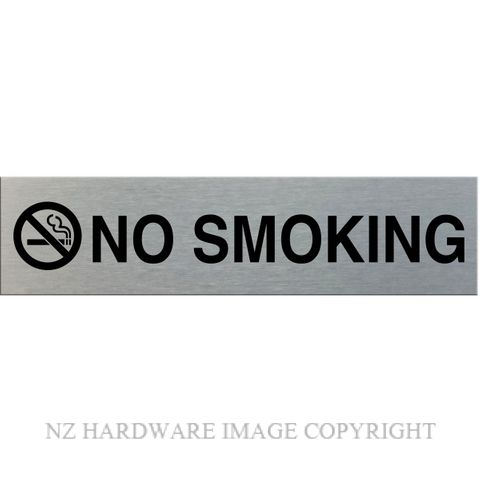 MARKIT GRAPHICS SSS24 NO SMOKING SIGN SA BLACK ON SILVER