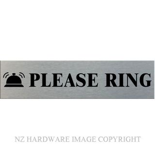 MARKIT GRAPHICS SSS312 PLEASE RING SA BLACK ON SILVER