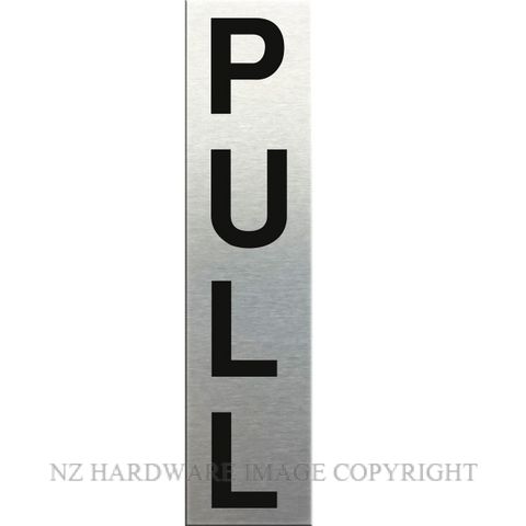 MARKIT GRAPHICS SSS317 PULL SIGN SA BLACK ON SILVER