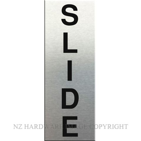 MARKIT GRAPHICS SSS306 SLIDE SIGN VERTICLE SA BLACK ON SILVER