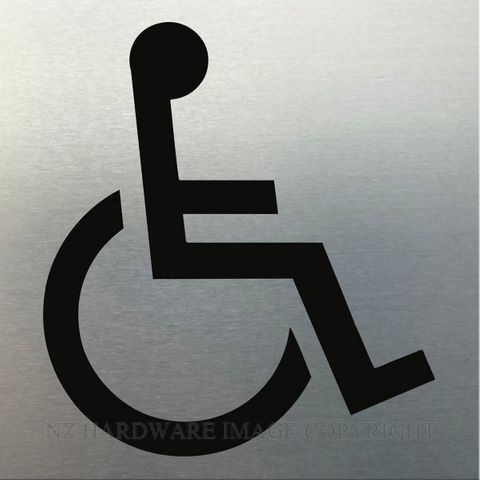 MARKIT GRAPHICS SSS327 WHEELCHAIR SYMBOL SA BLACK ON SILVER