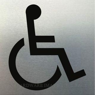 MARKIT GRAPHICS SSS327 WHEELCHAIR SYMBOL SA BLACK ON SILVER