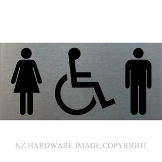 MARKIT GRAPHICS SSS329 MALE FEMALE WHEELCHAIR SYM SA BLK ON SILVER