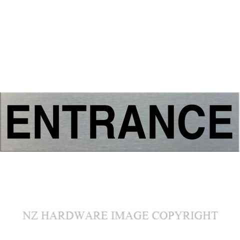 MARKIT GRAPHICS SSS5 ENTRANCE SIGN SA BLACK ON SILVER