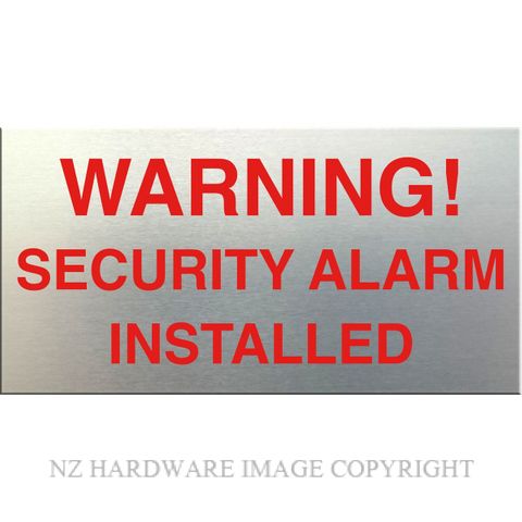MARKIT GRAPHICS SSS50 SECURITY ALARM SIGN SA RED ON SILVER