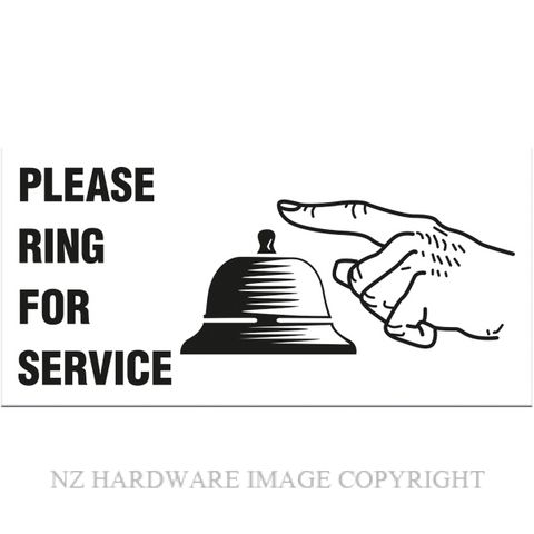 MARKIT GRAPHICS SSS331 RING BELL SYMBOL SIGN SA BLACK ON SILVER