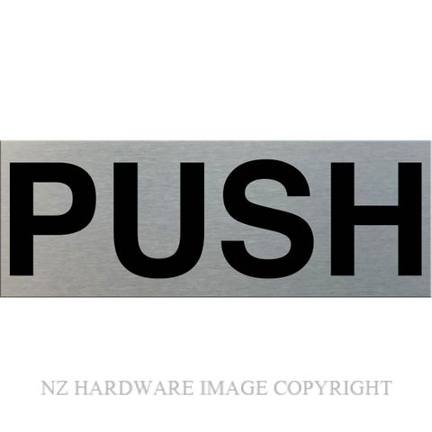 MARKIT GRAPHICS SSS94 PUSH SIGN SA BLACK ON SILVER