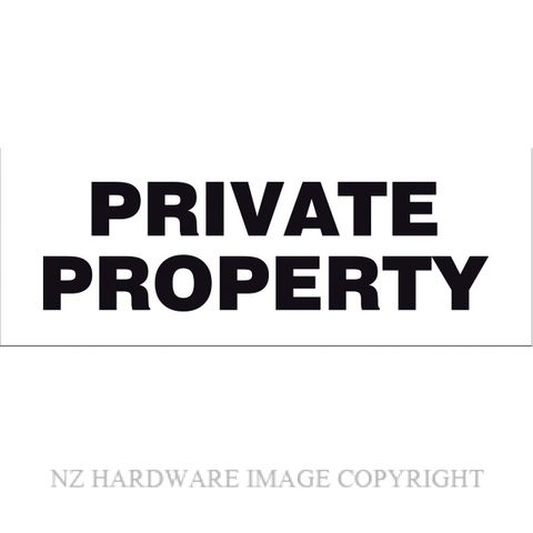 MARKIT GRAPHICS XBS890 PRIVATE PROPERTY 440X260MM BLACK ON WHITE