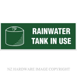 MARKIT GRAPHICS XBS891 RAINWATER TANK 440X260MM WHITE ON GREEN