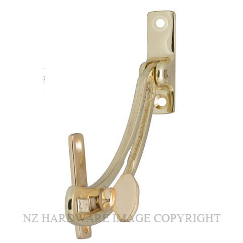 MILES NELSON 033 QUADRANT STAY POLISHED BRASS