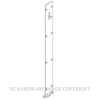 BRIO 456LSN FLUSH BOLT 450MM SN SATIN NICKEL