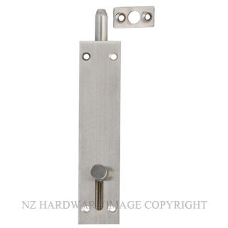 MILES NELSON FLUSH SLIDE BOLT 215 100MM SATIN NICKEL