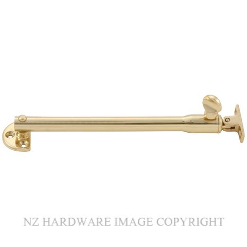 MILES NELSON 246 TELESCOPIC STAY 245MM  POLISHED BRASS