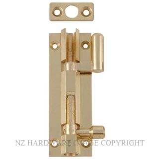 MILES NELSON 269 NECKED BOLT 08 X 75 POLISHED BRASS