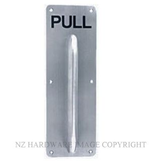 MILES NELSON 502 PULL PLATE WITH HANDLE ENGR PULL STAINLESS STEEL