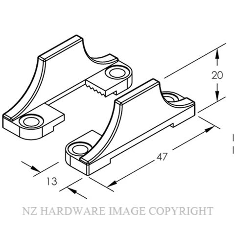 BRIO 55G DOOR GUIDE SINGLE SET