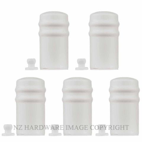 RAVEN 7124 SOFT TOUCH DOOR STOP WHITE 5 PACK