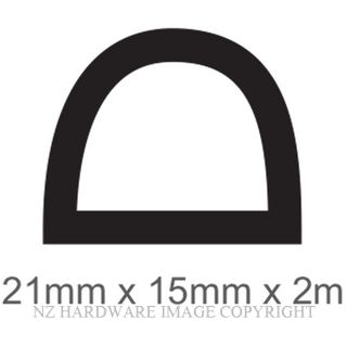 RAVEN SD21 SPONGE SEAL 21X17X2M EPDM BLACK