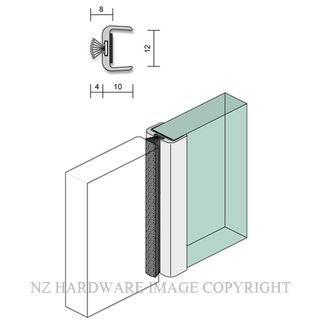 RAVEN RP79 GLASS SEAL 12MM ALUMINIUM CA 3000MM