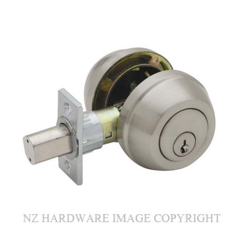 SCHLAGE REGENT RD160 ROUND ROSE DEADBOLT CYL & TURN SATIN NICKEL