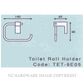 ALEXANDER TETRIS TOILET ROLL HOLDER CHROME PLATE