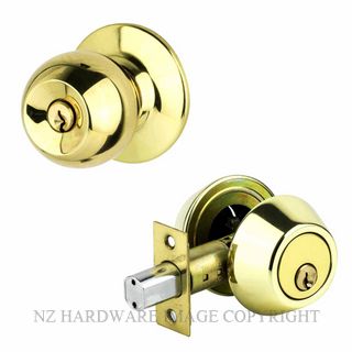 SYLVAN E71 QUEST COMBINATION ENTRANCE & DEADBOLT POLISHED BRASS