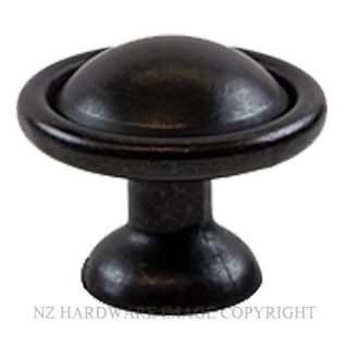 SYLVAN EU17 LINCOLN 30X25MM CABINET KNOB ANTIQUE BLACK