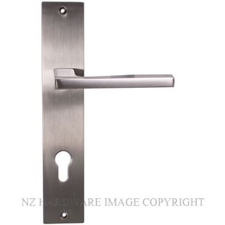 SYLVAN I-93E COMO EURO LONG PLATE 85MM KEY SPACING SATIN NICKEL