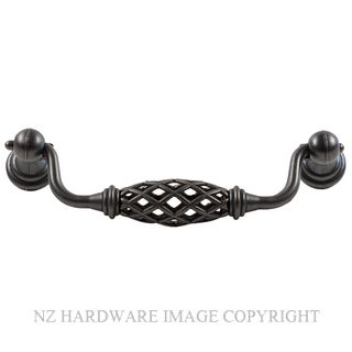 SYLVAN EU62 HOLBECK 128MM CABINET HANDLE ANTIQUE BLACK