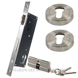 SYLVAN S720 40 EURO CYLINDER ROLLER BOLT DC KIT SATIN STAINLESS