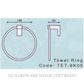 ALEXANDER TETRIS TOWEL RING CHROME PLATE