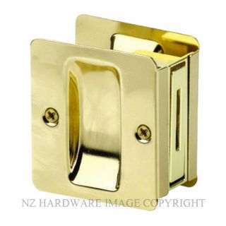 SYLVAN SLIDING DOOR PASSAGE SET POLISHED BRASS