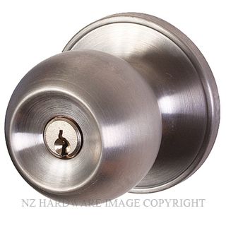 SYLVAN UE67ET GLOBE KNOB ENTRANCE SET SATIN STAINLESS