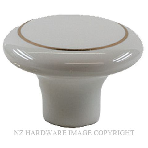 SYLVAN TC1 WHITE CERAMIC KNOB WITH GOLD RING