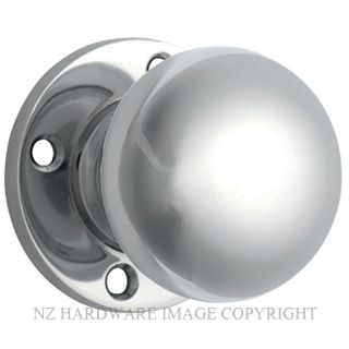 TRADCO 0697 CP MORTICE KNOB SET SUITS 54MM HOLE CHROME PLATE