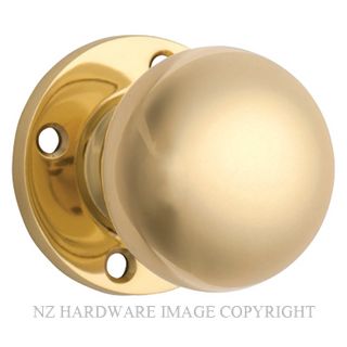 TRADCO 0694 PB MORTICE KNOB SET SUITS 54MM HOLE POLISHED BRASS