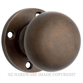 TRADCO 0695 AB MORTICE KNOB SET SUITS 54MM HOLE ANTIQUE BRASS