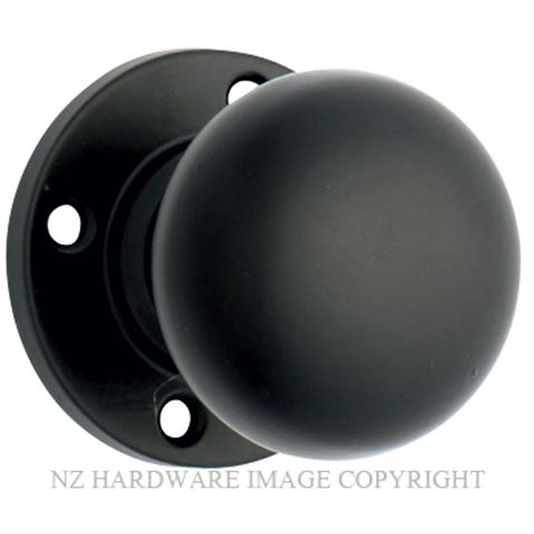 TRADCO 0699 MB MORTICE KNOB SET SUITS 54MM HOLE MATT BLACK