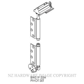 BRIO BWS1F-35HSS WF 4S JAMB PIVOT SET 35 NON-MORTICED SS