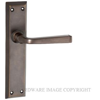 TRADCO 0678 AB MENTON LEVER LATCH SB ANTIQUE BRASS