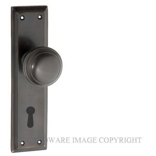TRADCO 0725 AB MILTON KNOB LOCK ANTIQUE BRASS