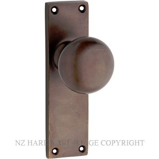 TRADCO 0780 AB VICTORIAN KNOB LATCH FG ANTIQUE BRASS