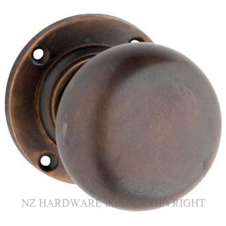 TRADCO 0784 AB VICTORIAN MORTICE KNOB ANTIQUE BRASS