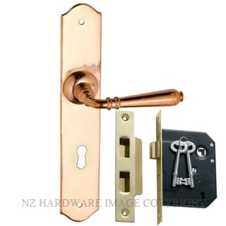 TRADCO 0772 PB REIMS LEVER LOCK POLISHED BRASS
