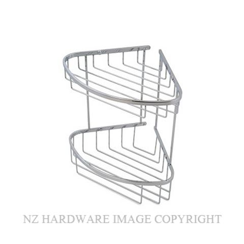 HEIRLOOM BRAYDEN BBTT 2 TIER CNR BASKET CHROME PLATE