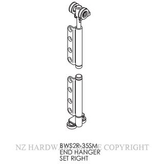 BRIO BWS2R-35SMSS WF 4S END SET 35KG RIGHT HAND -MORTICED SS