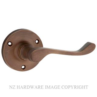 TRADCO 0850 AB VICTORIAN LEVER ON ROSE ANTIQUE BRASS