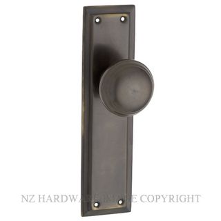 TRADCO 0841 AB RICHMOND KNOB LATCH SB ANTIQUE BRASS